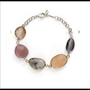 J.Jill soft pastels bezel set bracelet